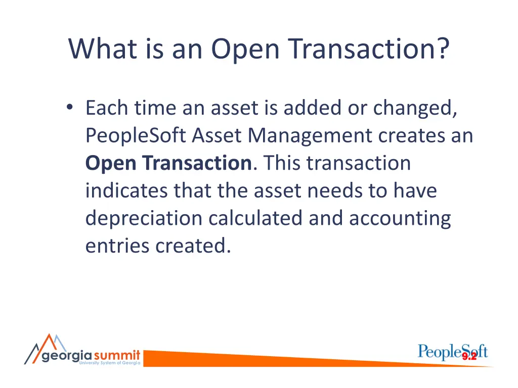 what is an open transaction