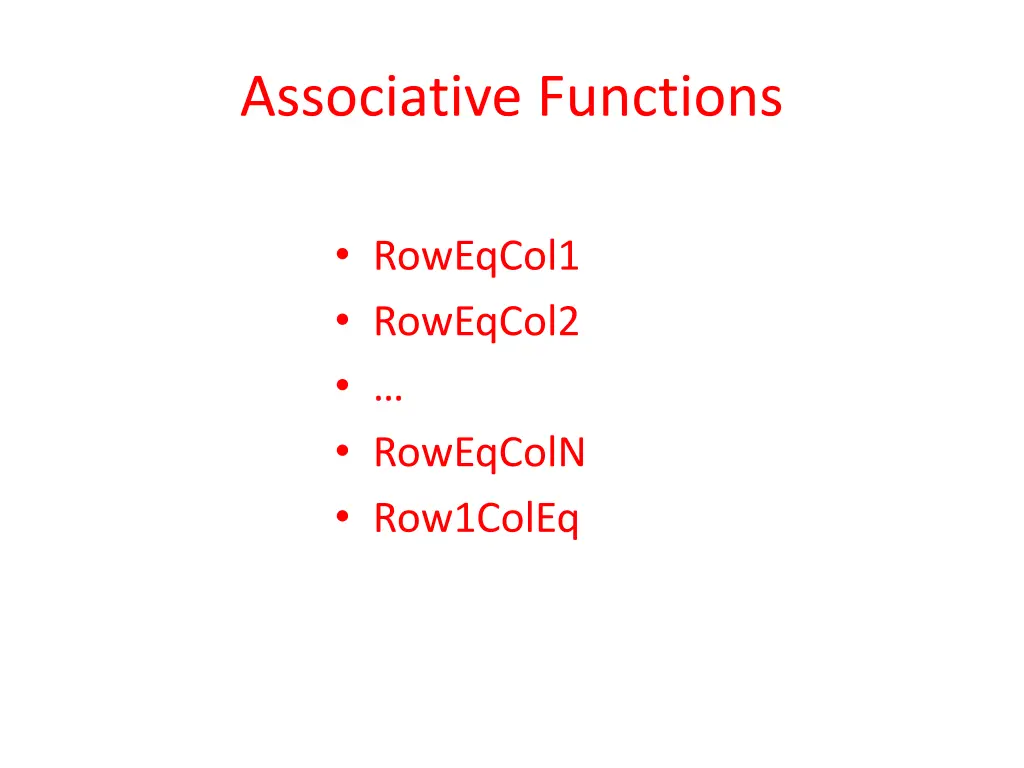 associative functions