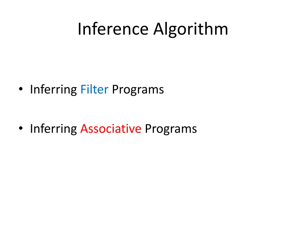 inference algorithm