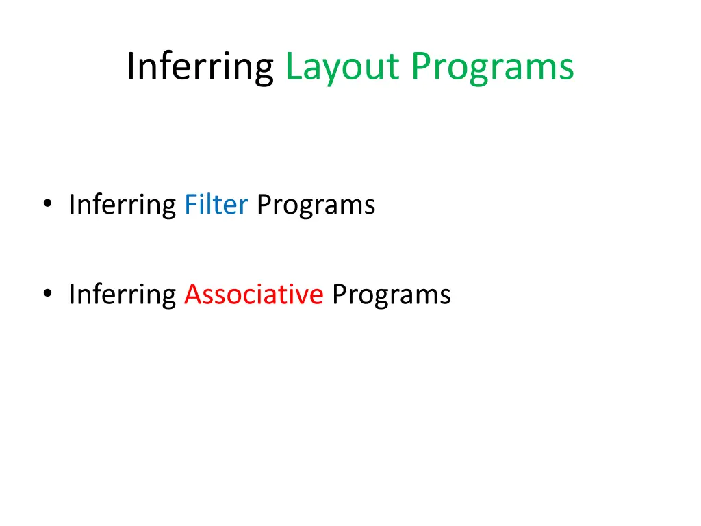 inferring layout programs