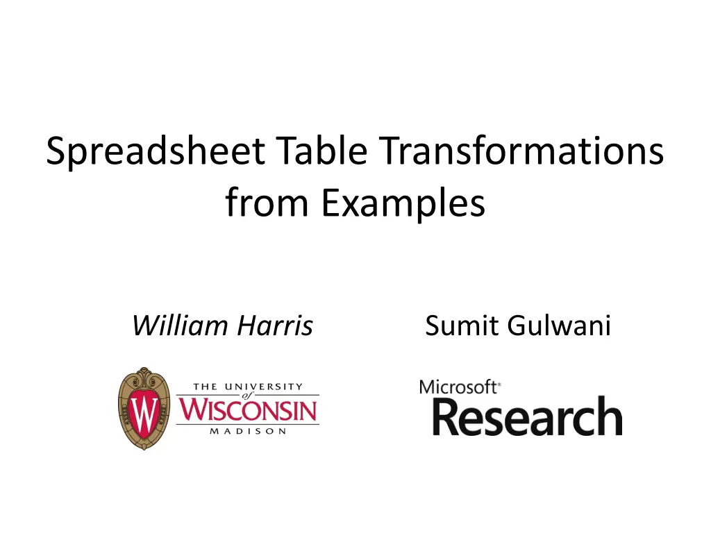 spreadsheet table transformations from examples