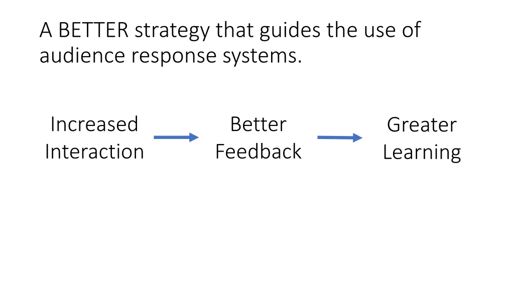 a better strategy that guides the use of audience