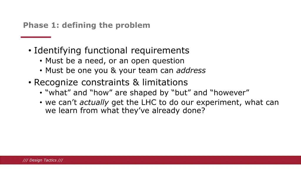 phase 1 defining the problem 7