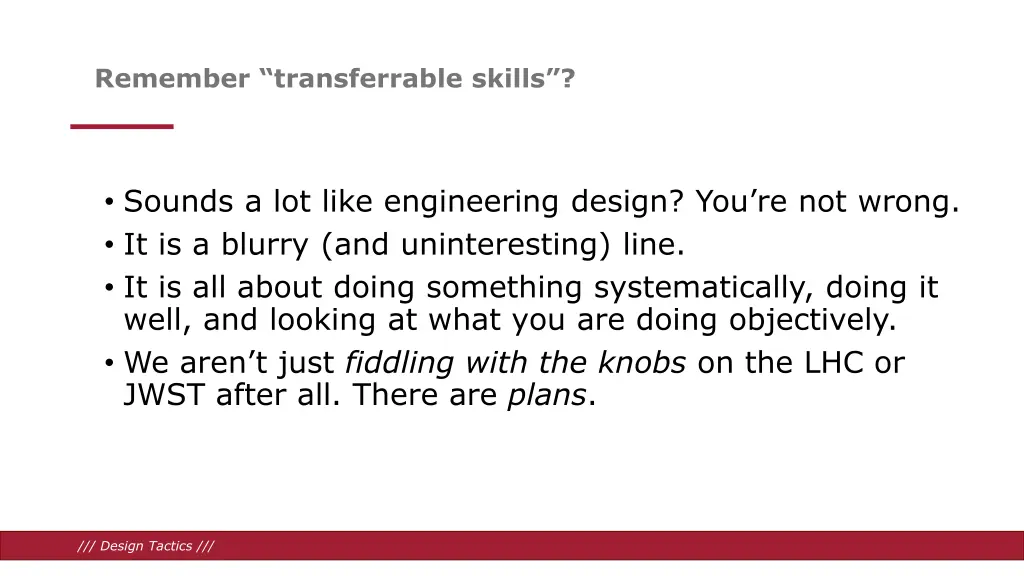 remember transferrable skills