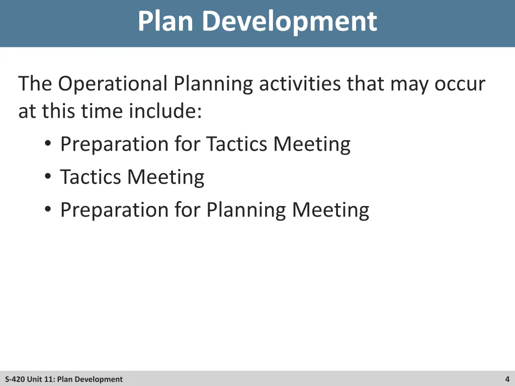 plan development 1