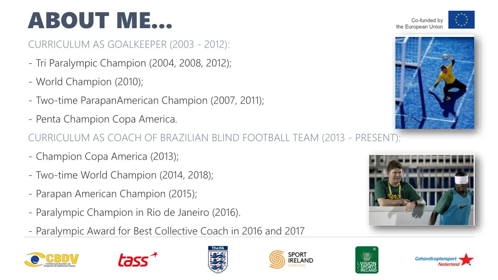 about me curriculum as goalkeeper 2003 2012