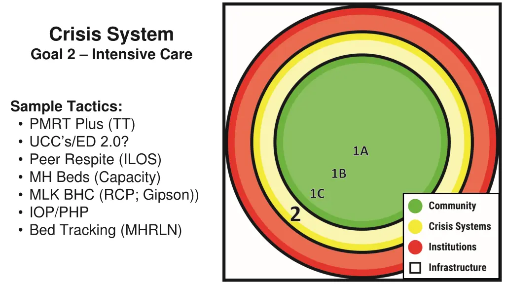 crisis system goal 2 intensive care