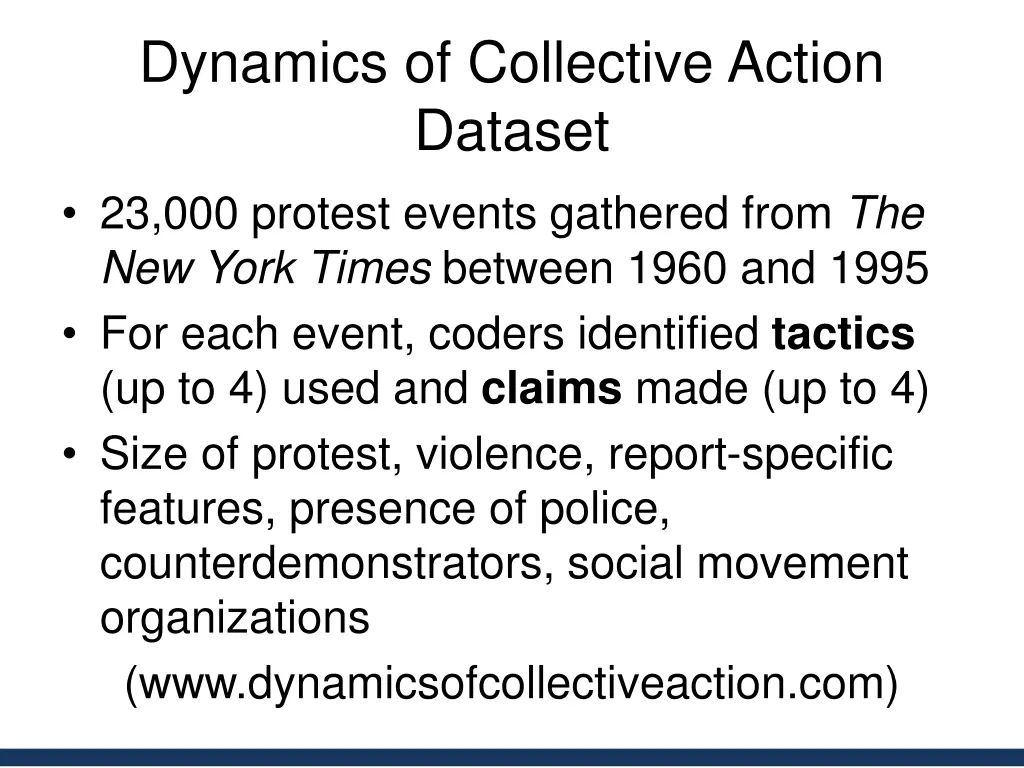 dynamics of collective action dataset