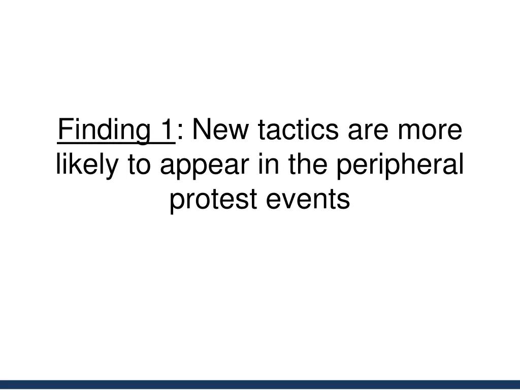 finding 1 new tactics are more likely to appear