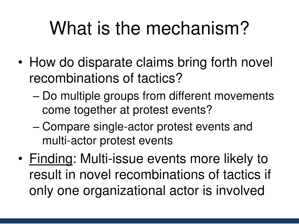 what is the mechanism