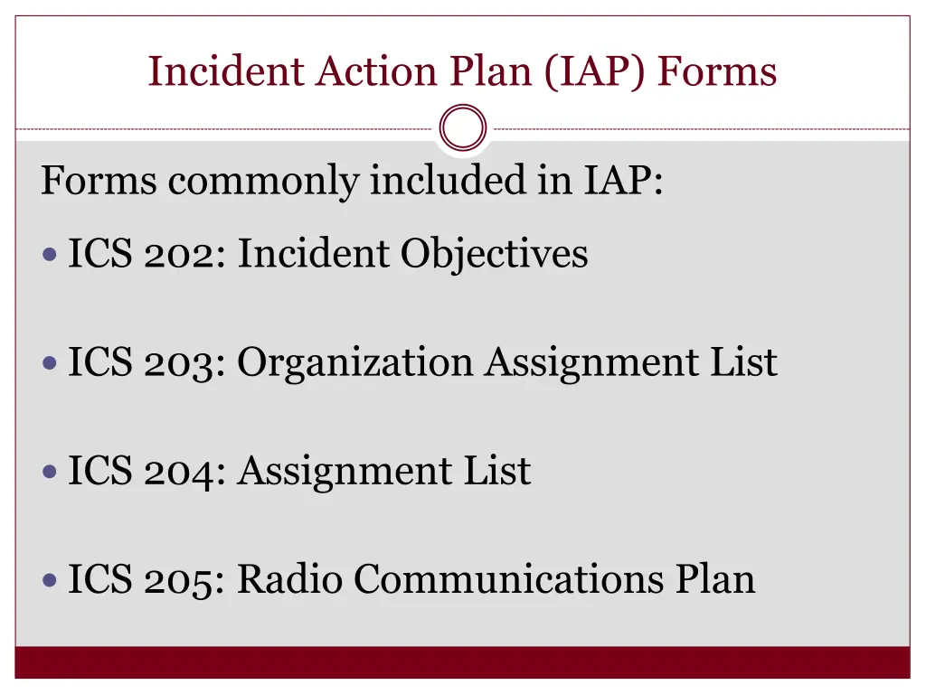 incident action plan iap forms