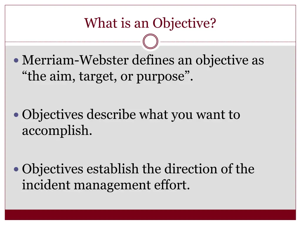 what is an objective