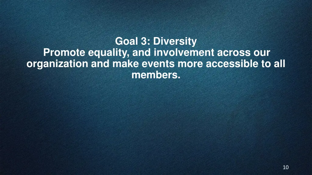 goal 3 diversity