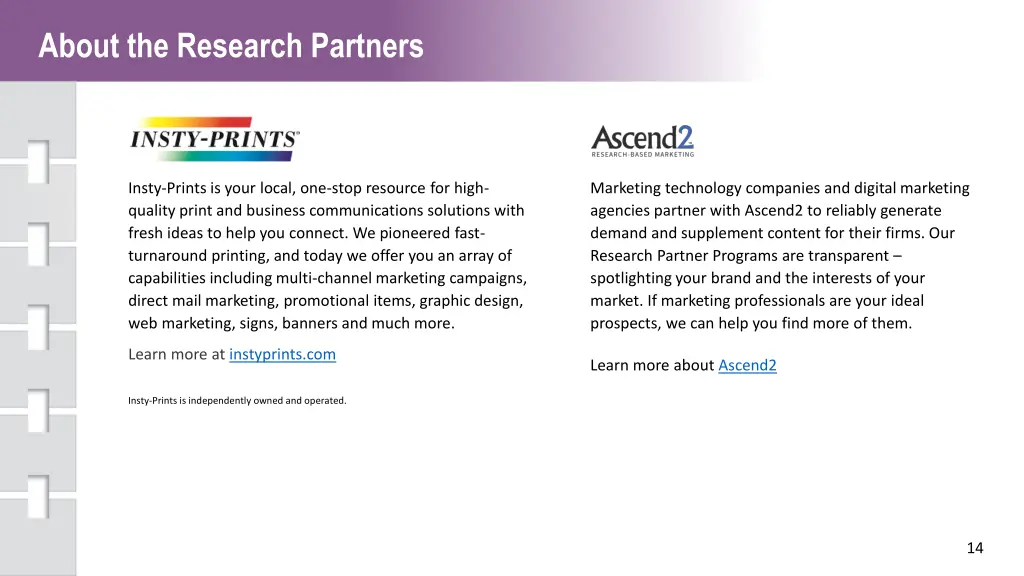 about the research partners