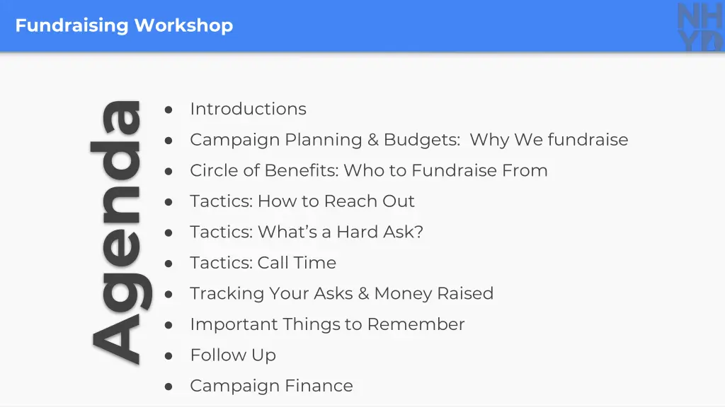 fundraising workshop