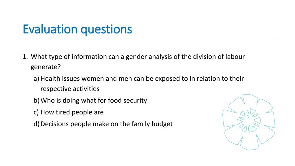 evaluation questions evaluation questions 1