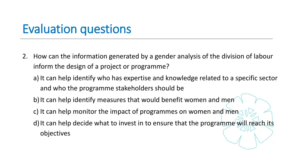 evaluation questions evaluation questions 2