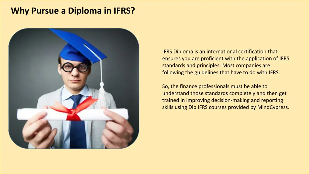 why pursue a diploma in ifrs