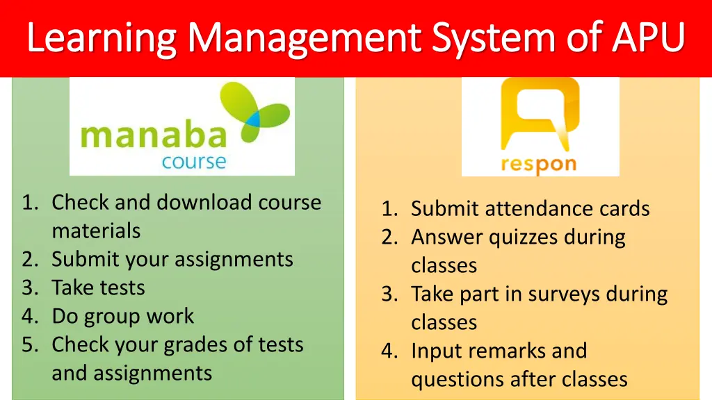 learning management system of apu learning