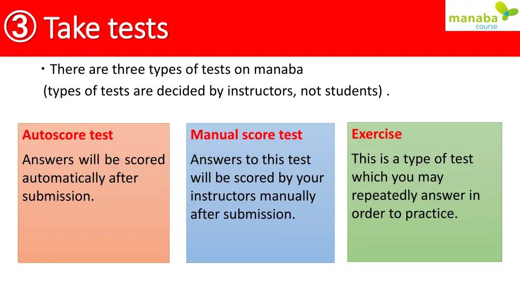 take tests take tests