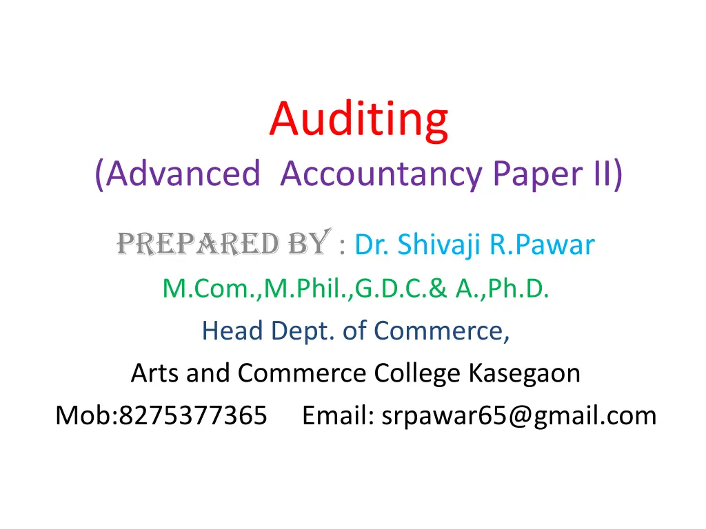 auditing