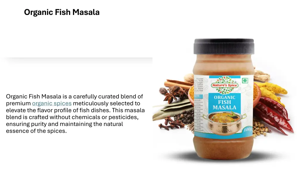 organic fish masala