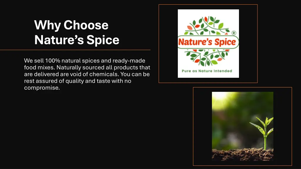 why choose nature s spice