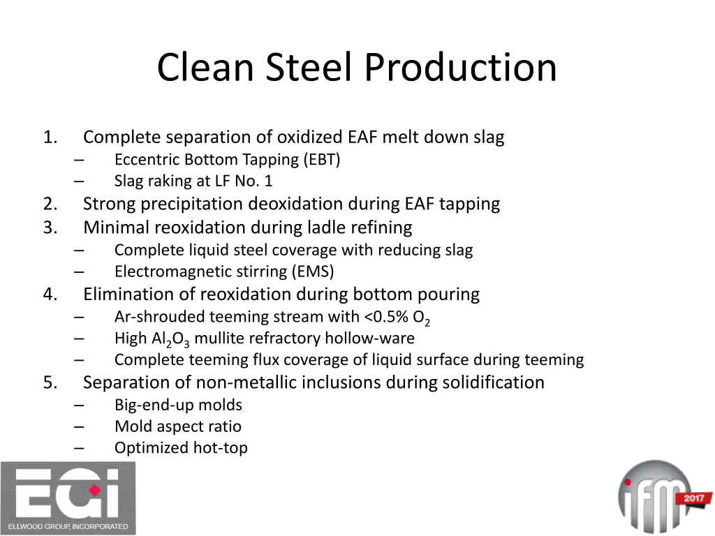 clean steel production