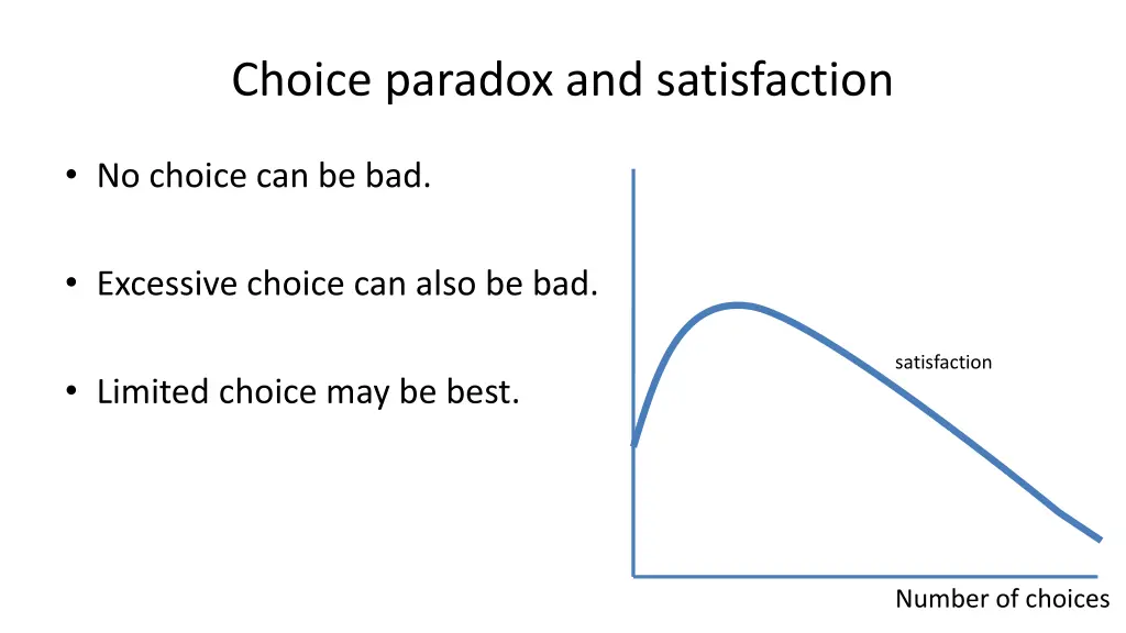 choice paradox and satisfaction 1