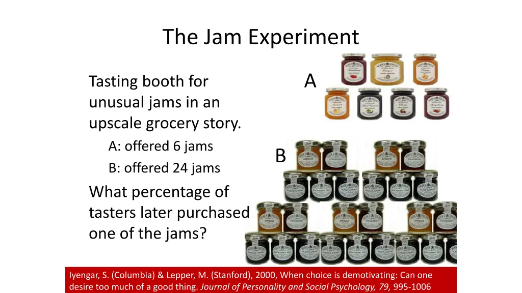 the jam experiment