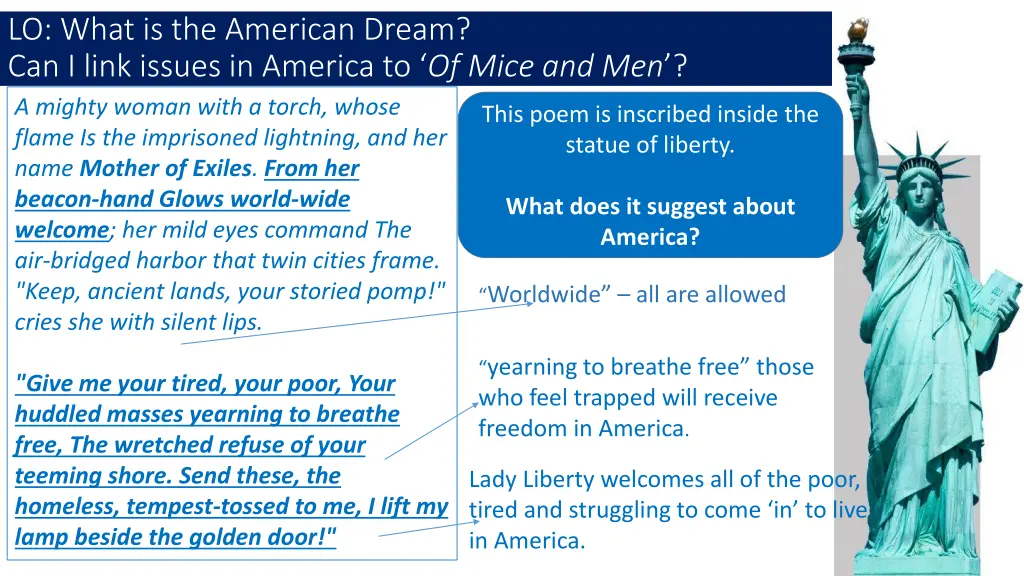 lo what is the american dream can i link issues 2