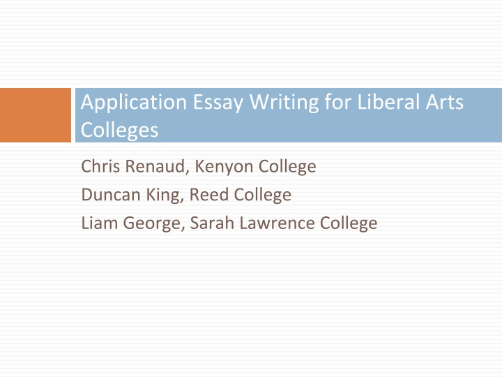 application essay writing for liberal arts