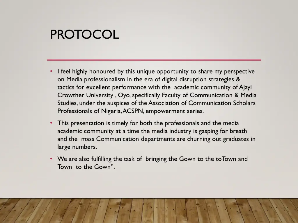 protocol