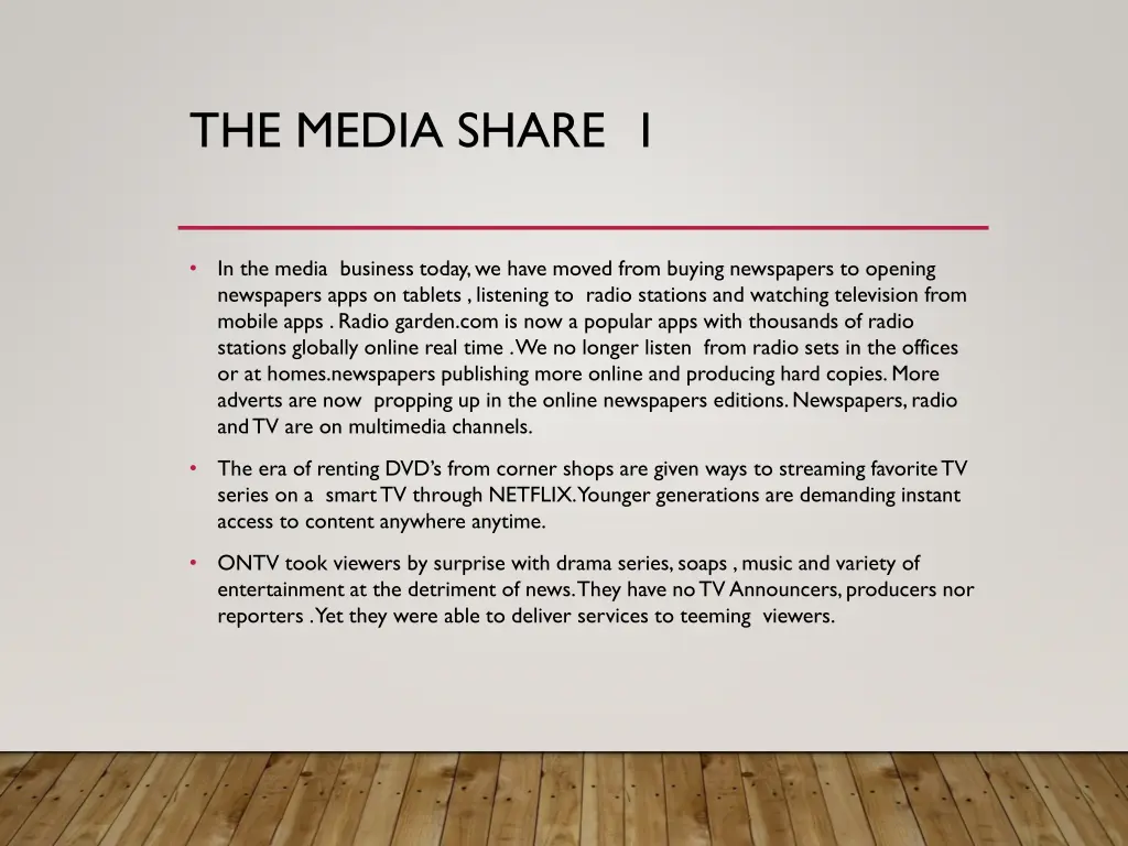 the media share 1