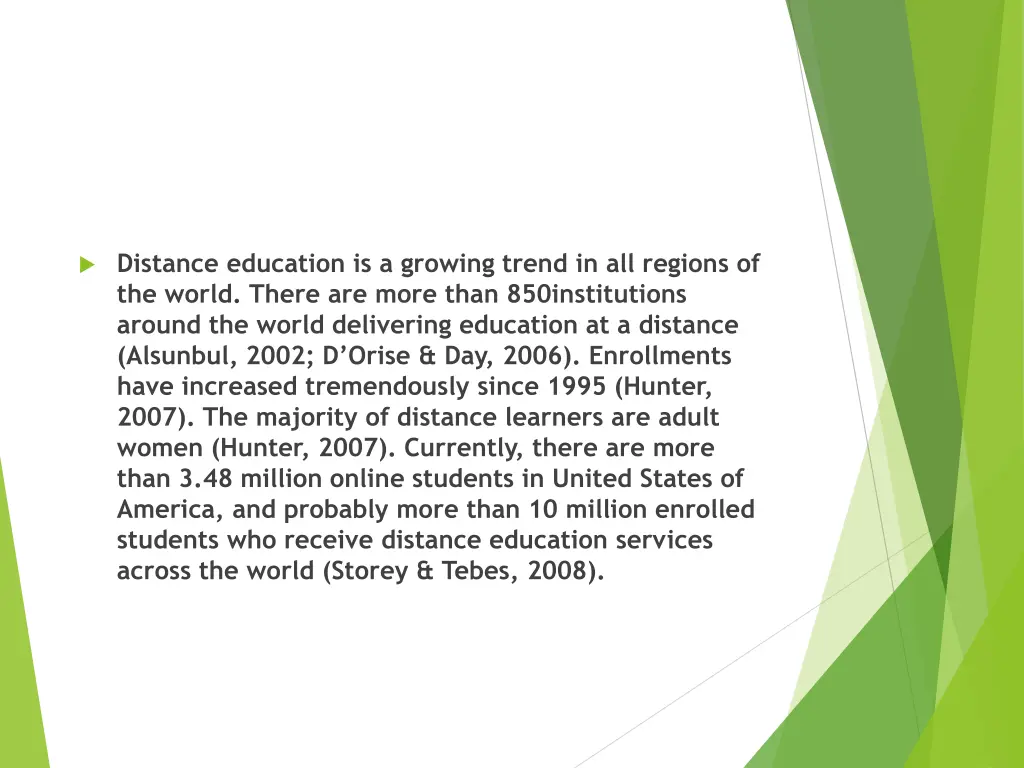 distance education is a growing trend