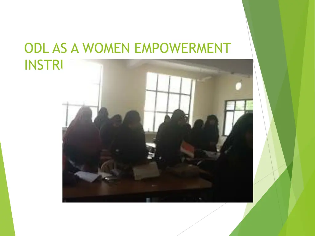 odl as a women empowerment instrument