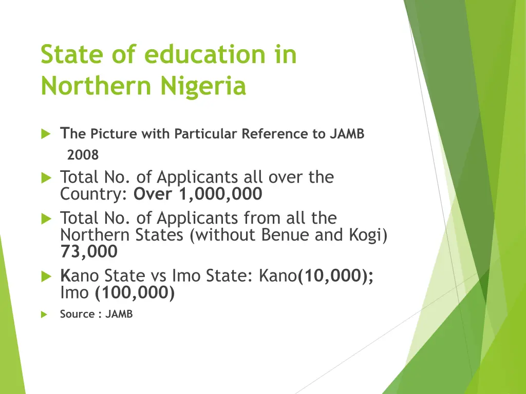 state of education in northern nigeria