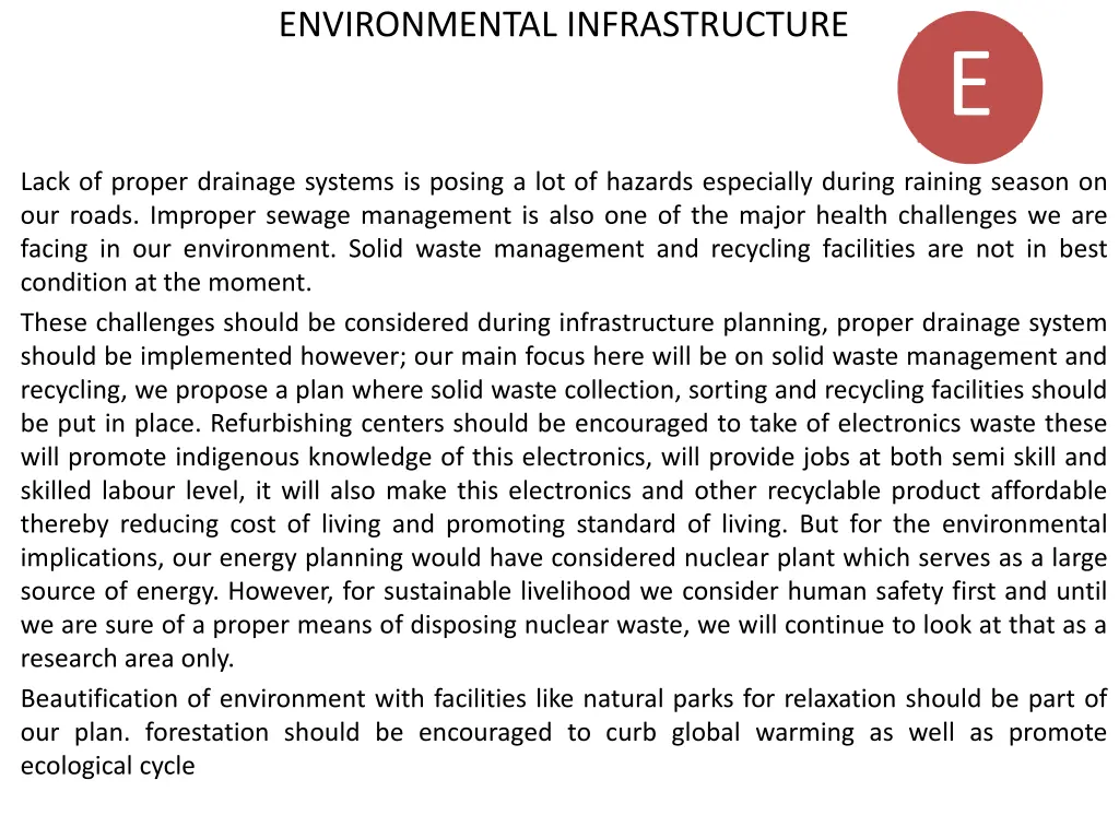 environmental infrastructure