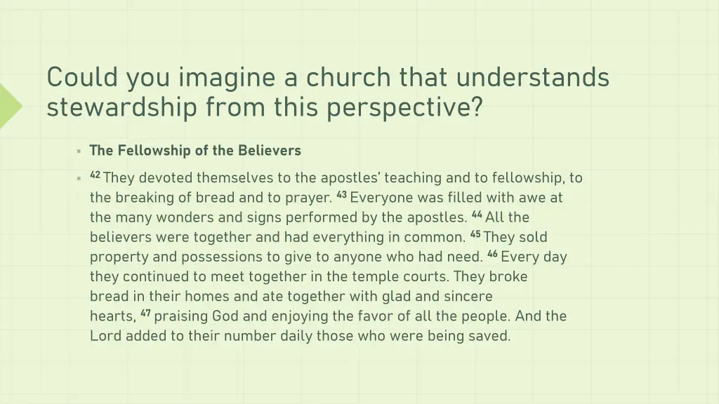 could you imagine a church that understands