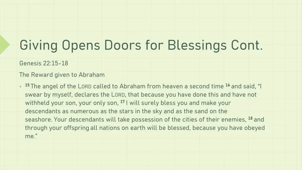 giving opens doors for blessings cont