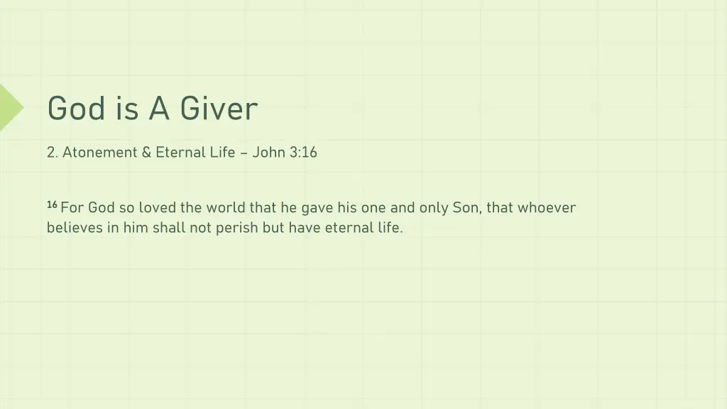 god is a giver 1