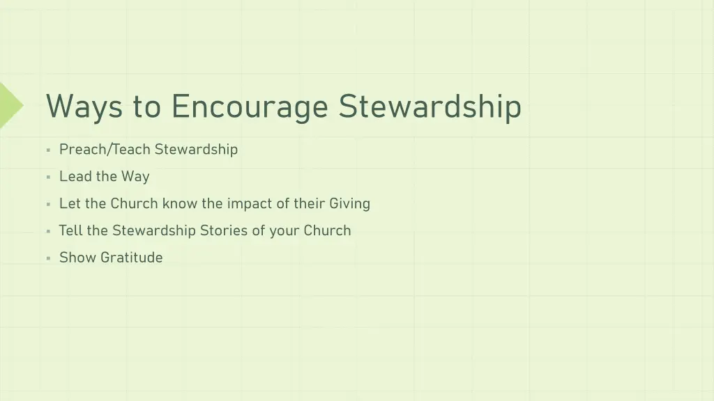 ways to encourage stewardship