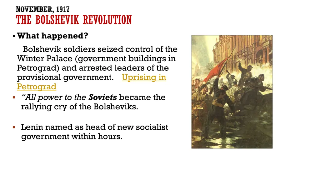 november 1917 the bolshevik revolution what