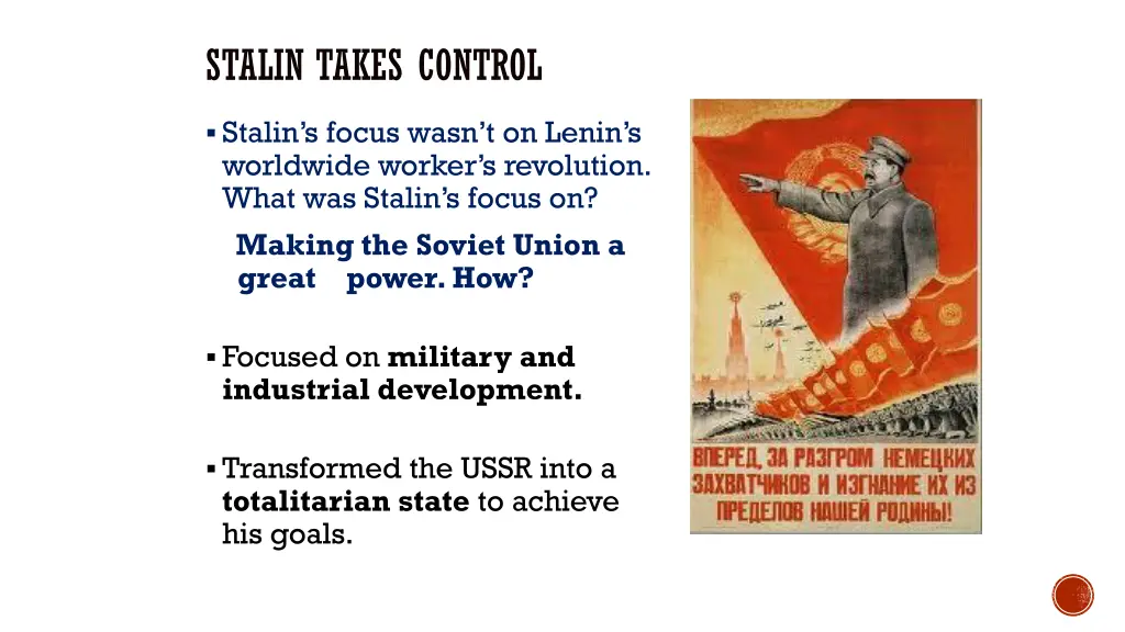 stalin takes control