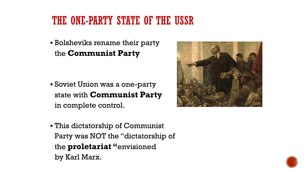 the one party state of the ussr