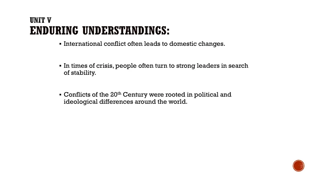 unit v enduring understandings international