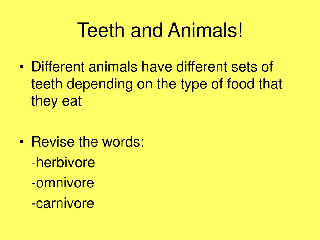 teeth and animals