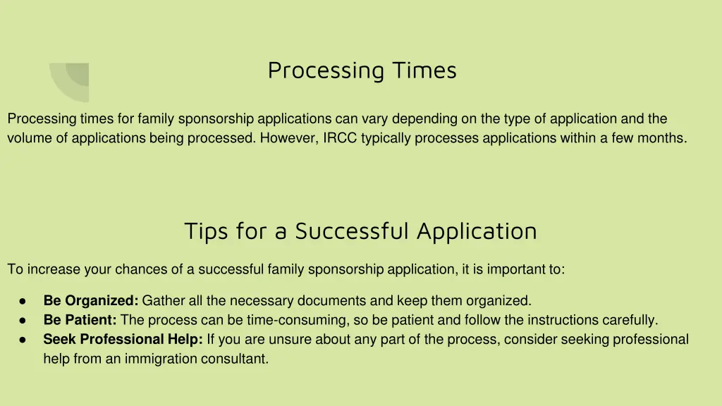 processing times