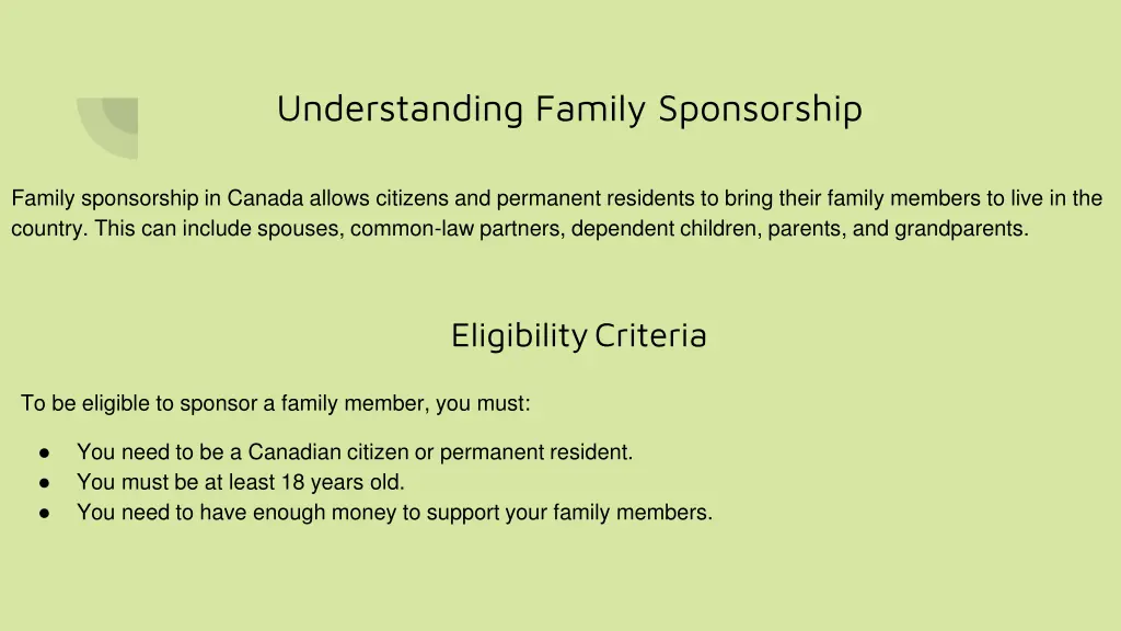 understanding family sponsorship