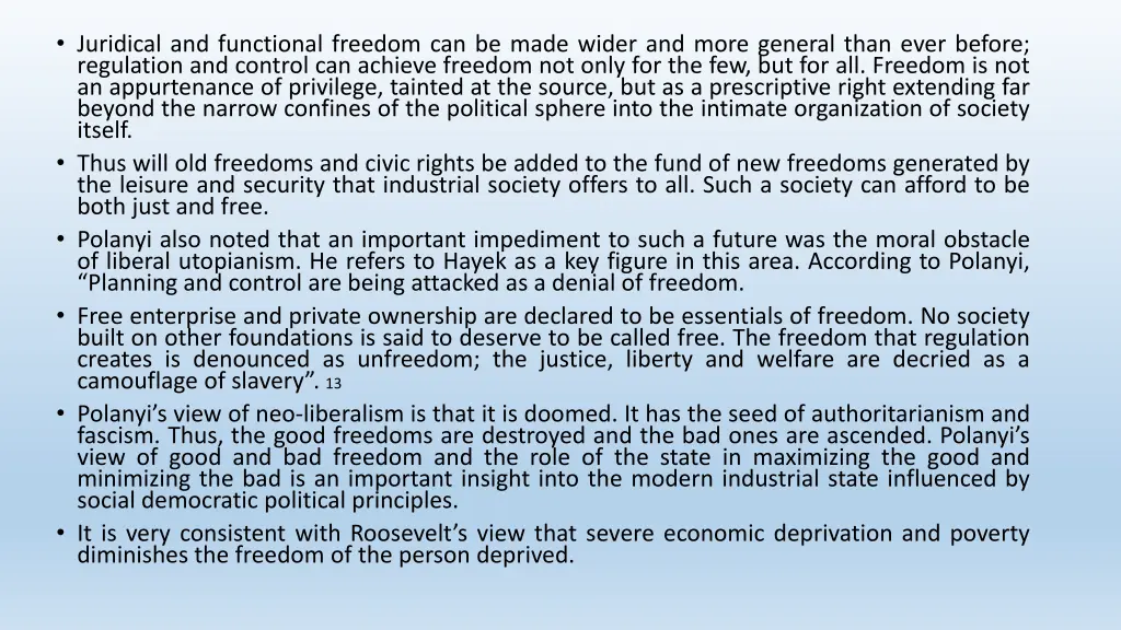 juridical and functional freedom can be made